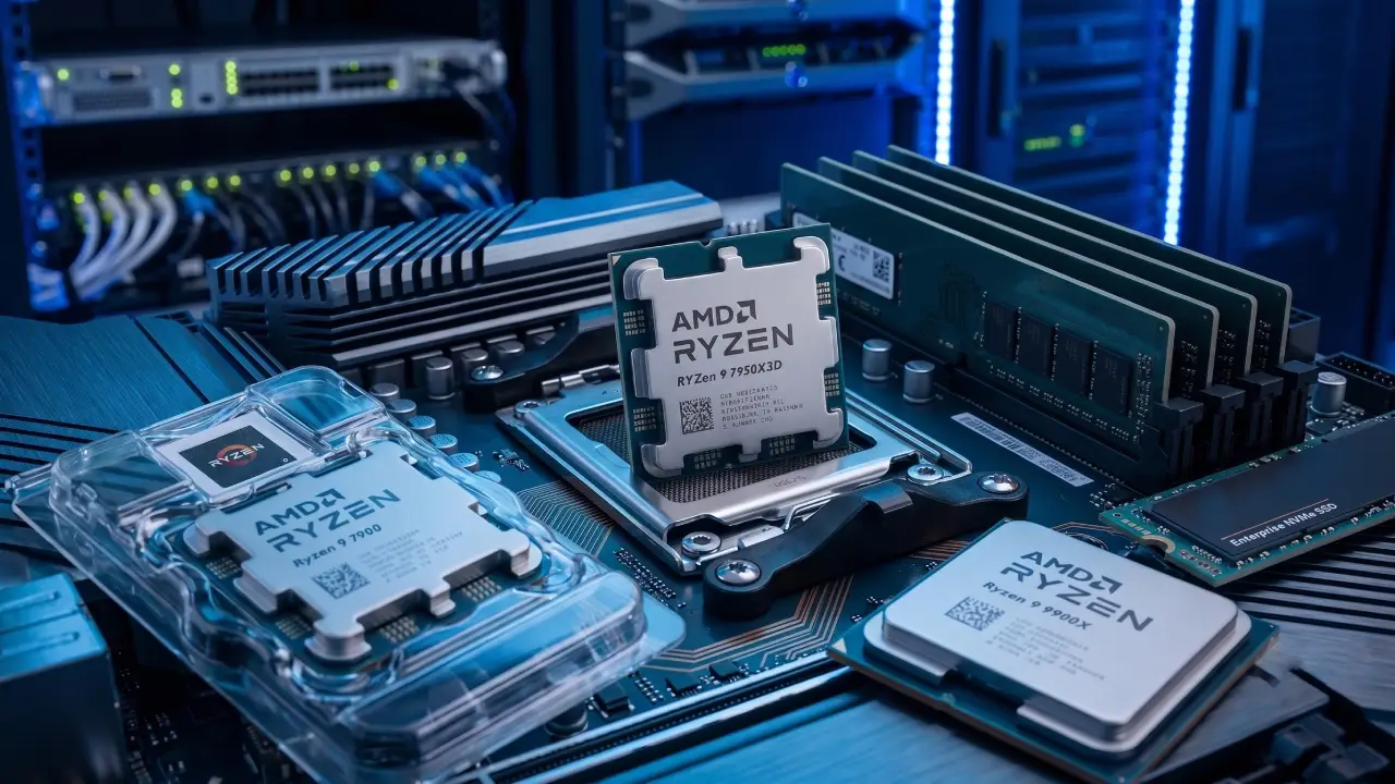 High-performance AMD Ryzen 9 dedicated servers including 7950X3D and 9900Xr