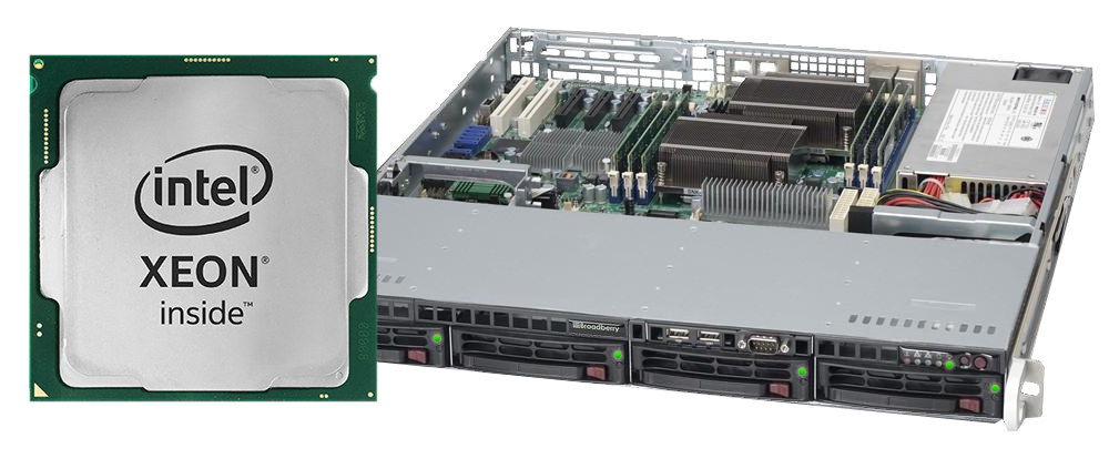 Intel Xeon bare metal dedicated server rack for enterprise virtualization and ERP workloads