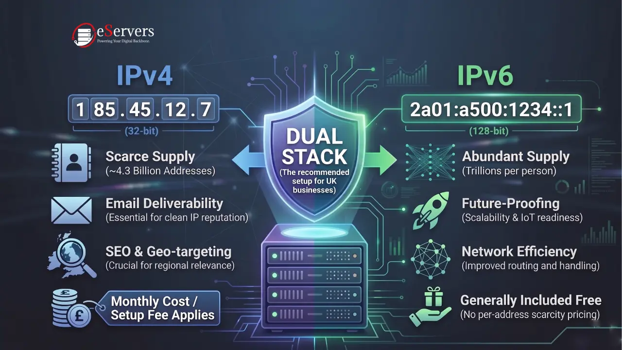 IPv4 vs IPv6 on Dedicated Servers: What UK Businesses Need to Know in 2026