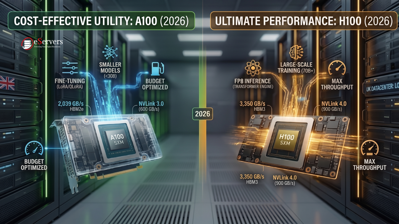 NVIDIA H100 vs A100 Dedicated Servers UK: Which GPU Should You Choose in 2026?