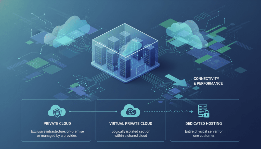 Unmanaged dedicated server infrastructure for private cloud deployment with Proxmox and VMware